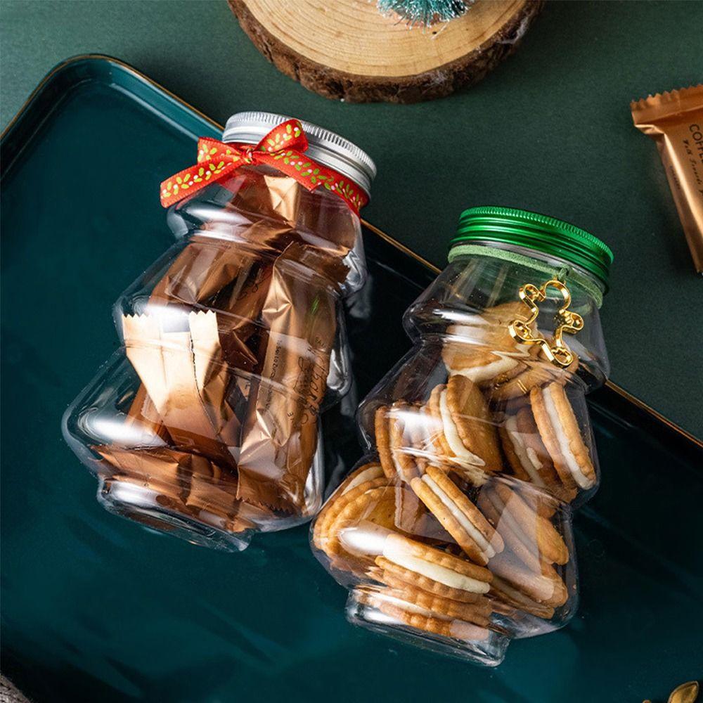 Gifts Christmas Tree Shaped Christmas Candy Jars Home Decor for Wedding Snacks Storage Bottle Multi-function Sweet Jar Box