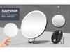 Rechargeable 6-Inch Makeup Mirror with 30x Magnification, LED Fill Light, 360° Bracket, and 3 Suction Cups