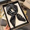 New Design Paisley Houndstooth Printed Square Scarf Soft Satin Thin Smooth Neck Scarf Sunscreen Headscarf For Women Head Wrap