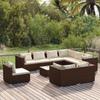 Day and Night - Day and Night Garden Furniture Set 10 Pieces and Brown Synthetic Rattan Cushions
