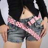 Grommet Waist Belt Punk Star Charm Skinny Chain for Cowboy Grunge Buckle Modern Waistband Waist Chain Studded Belt
