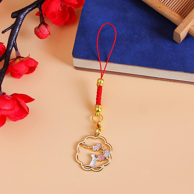 Mid-Autumn Rabbit Keychain Lanyard with USB Flash Drive & Cute Kitten Ornament