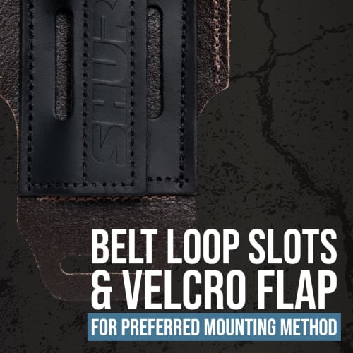 Shure by Gator Wireless Transmitter Pouch, Black Leather and Nylon, SH-BODYPACK-PBK-L