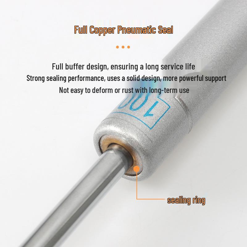 Copper-Core Pneumatic Support Rod: Hydraulic Air Shock Absorber with Rubber Head for Flip-Up Doors, Meter Boxes, and Decorative Panels