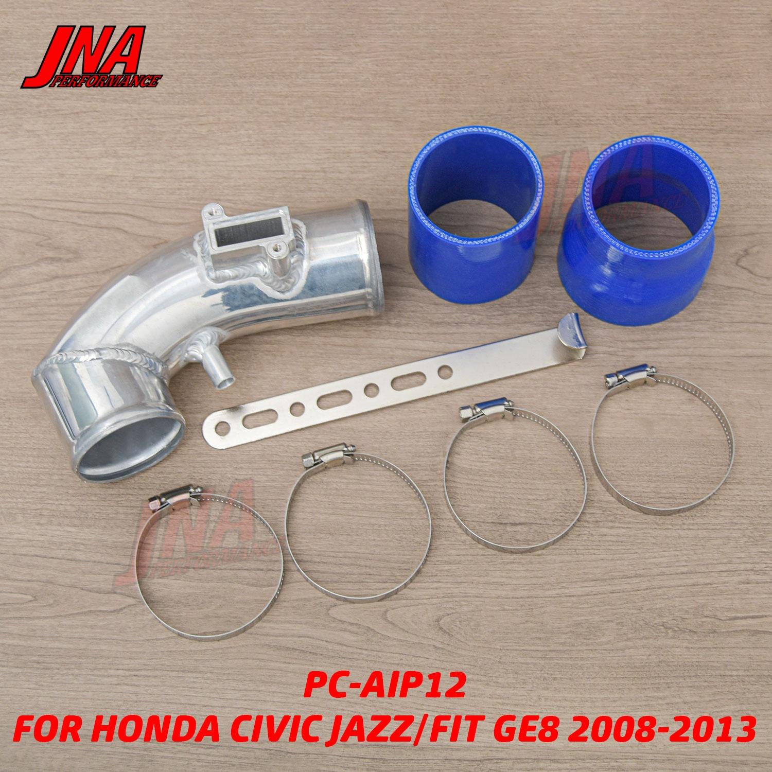 

Air Intake Kits For Honda Jazz-Fit GE8 2008-2013 Air Intake Pipe with 2 Silicon Tube PC-AIP12 серебряный
