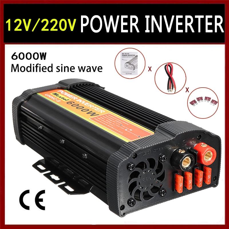 6000W Solar Power Inverter 12V DC To 220V AC Modified Sine Wave Multifunctional Inverter