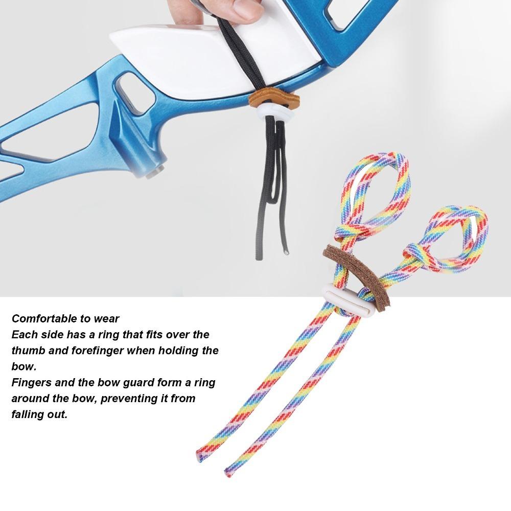 Adjustable Fingersling Archery Bow Rope Hand Guard Polyester Finger Sling  Bow Protection