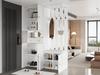 Wardrobe Set, Wall Wardrobe; Wardrobe Set with Shoe Bench and Shoe Cabinet, 4 Hooks, 6 Doors, 2 Drawers, White Hallway Furniture (W110×H180×D37cm)