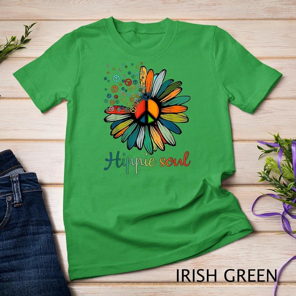 Daisy Peace Sign Hippie Soul Tshirt Flower Lovers Gifts T-Shirt Unisex T-shirt 6 S