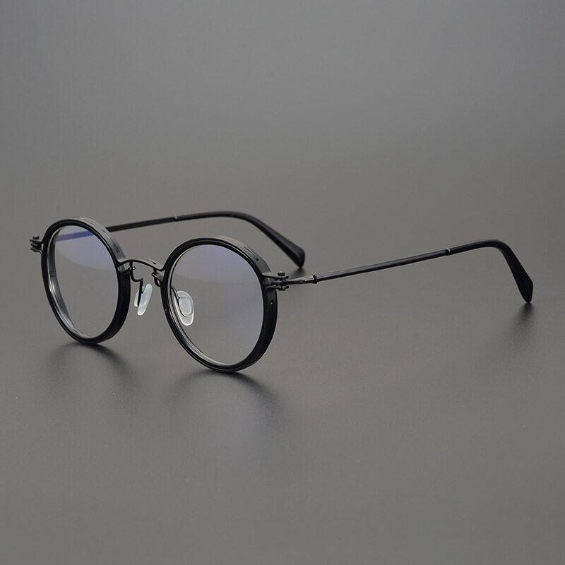 

Reading Glasses Men Intelligent Zoom Glasses Retro Round Frame Presbyopia Glasses Business Style Anti Blue Glasses +1.0 To +4.0 0