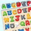 Holz Alphabet Puzzle Zuordnungsbrett, Buchstaben Zahlen Formensortierer Montessori Lernspielzeug für Kleinkinder 1-3 Jahre Geschenk