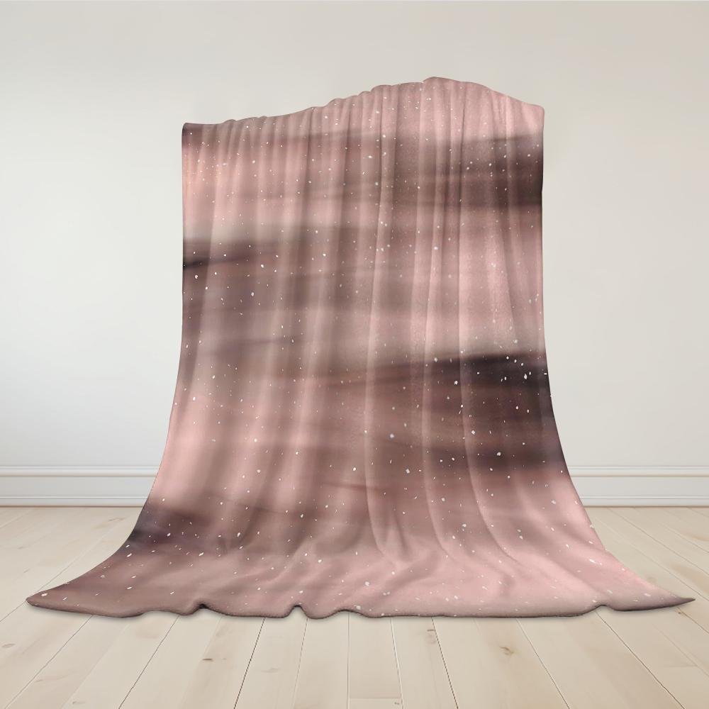 Dusk Snow Drift Flannel Blanket Warm Soft Halloween Christmas Couch Warm Cozy Decorative Decor Gift for All Season