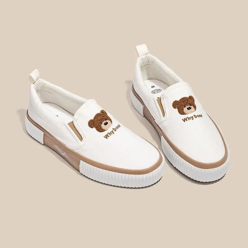 Fashion Flat Slip On Women Footwear Canvas Ladies Shoes Low Casual Sneaker Comfortable And Elegant Fashion 2024 High Quality Offer Y2k