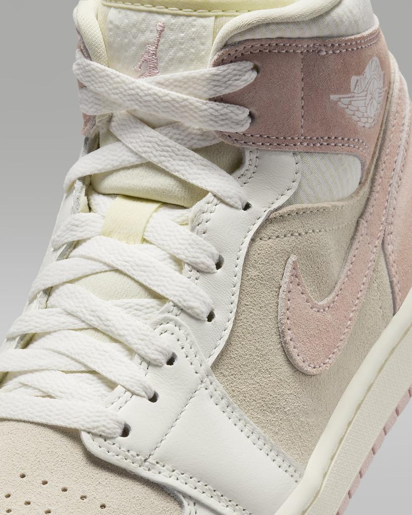 FQ1926-161 Nike Air Jordan 1 Mid SE Coconut Milk Sail Legend Pink (Women's)