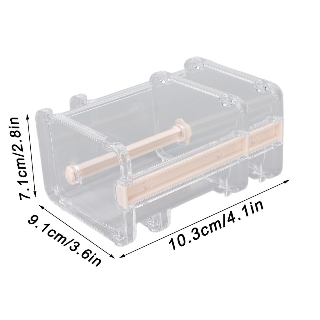 Transparent Multi Masking Tape Cutter Dispenser Visible Roll Tape Holder for   School