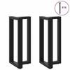 VidaXL T-shaped Bar Table Legs, 2 Pieces, Black, 40 X 35 X (90-91) Cm, Steel 4013072
