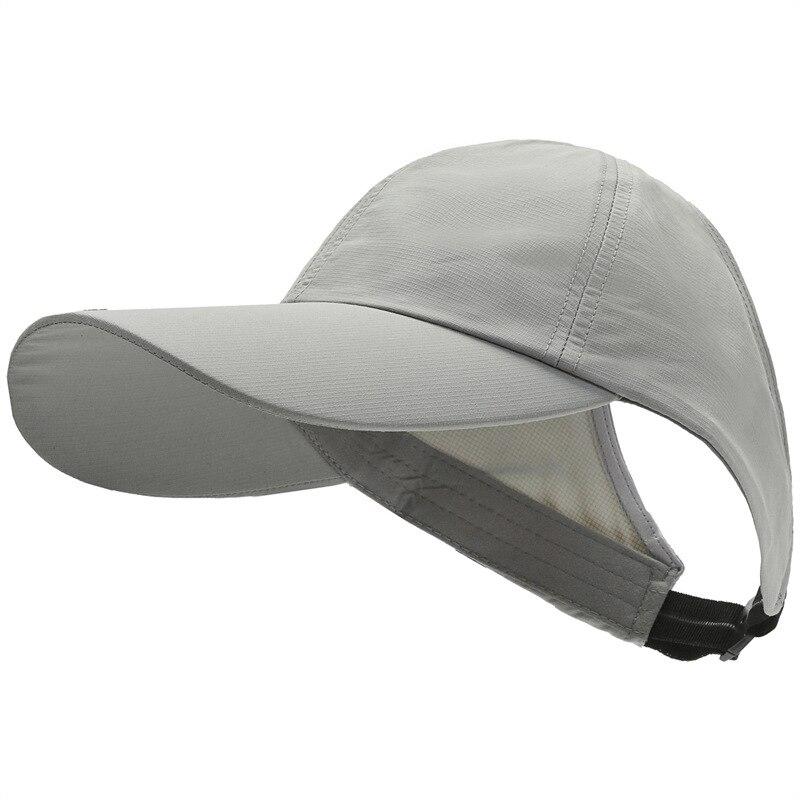 Summer  Ponytail Quick-drying Sunscreen Hat Fisherman Hat Women Shade Cap Uv Protection Soft Top Hat
