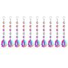 Window Suncatchers Display Pendant Set, 10 Piece Glass Faceted Sunlight Accent for Home Rooms, Party Styling and Wedding Use