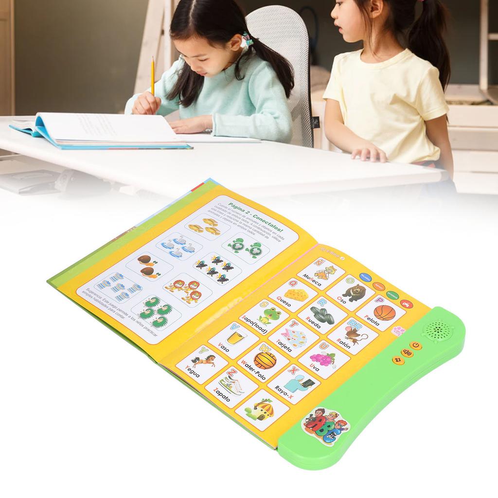 Electronic Sound Book Spanish Language Animal Fruit Numbers Learning Kids Educational Toy