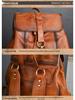 Chaozhou Vintage Handmade Leather Backpack for Casual Travel, 14-Inch Laptop Bag