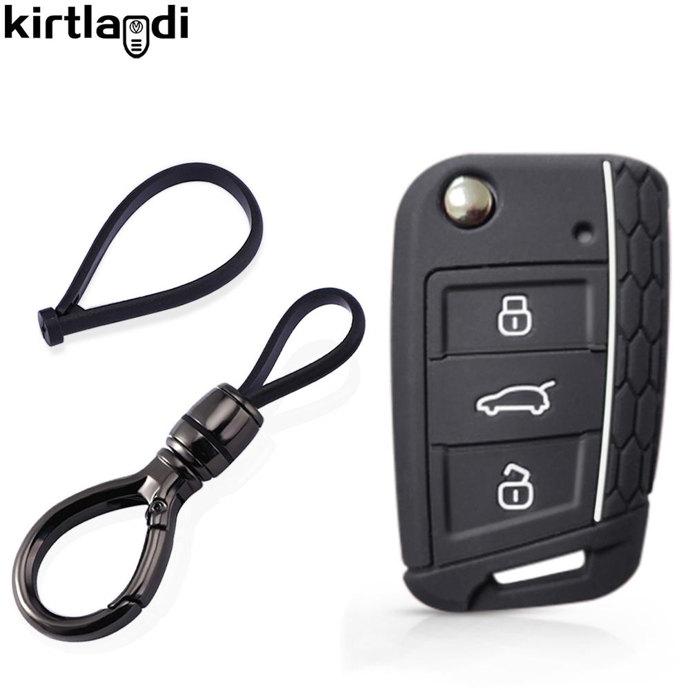 For Skoda Superb Octavia Fabia Rapid Kodiaq For Vw Golf 7 Gti Polo Touran Tiguan For Seat Ibiza Leon Car Key Case Cover Caps Fob