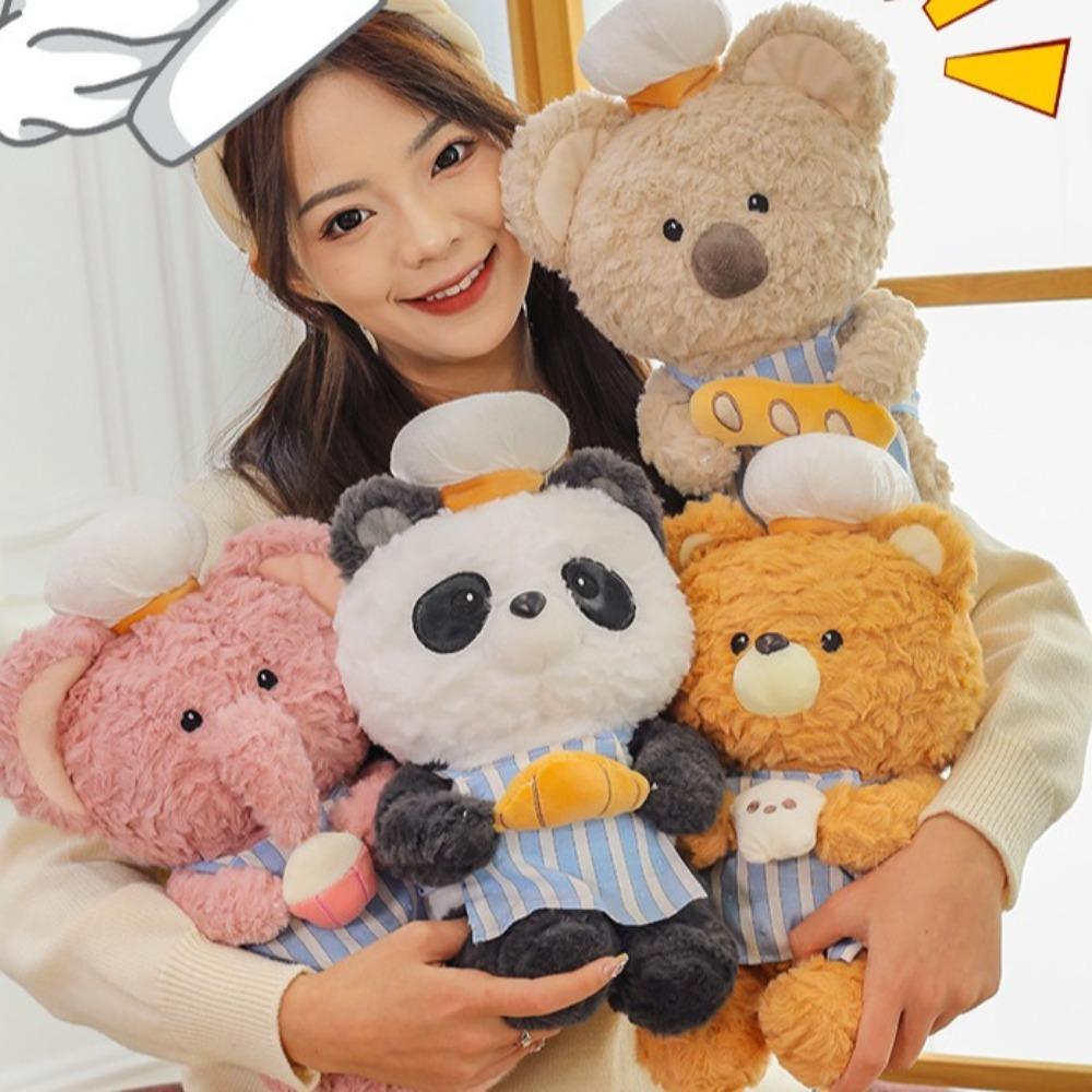 Cartoon Panda Plush Toy Bear Koala Fluffty Doll Sleeping Pillow Elephant Plush Doll  Home Decor