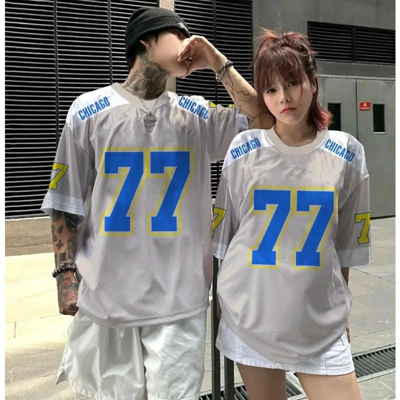 Women's Color Broken Pen Printed T-Shirt Fashion Casual Round Neck Top Suitable For Spring And Summer Ladies Street Clothes
