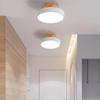 Modern Minimalist Macaron Ceiling Light for Corridors, Entrances, and Balconies with Solid Wood Design