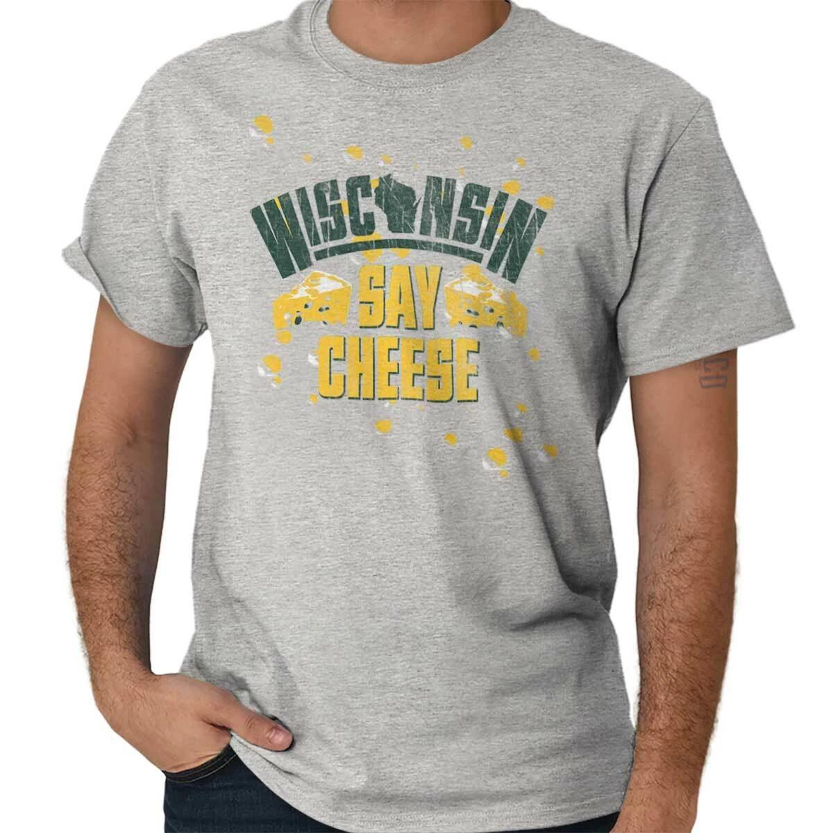 Wisconsin Say Cheese WI Dairyland Cheesehead Souvenir T Shirt Tee L