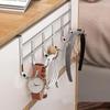 Over The Door Storage Hooks No Drill Heavy Duty Hanging Organizer Rack for Bedroom Bathroom Towel Hat