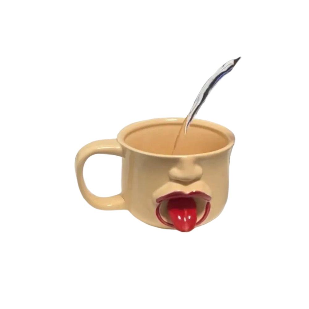 Creative Tongue Sticking Mugs Creative Abstract Face Cups Send Friends A Cup Birthday Gift Ceramic Drinking Utensils Home