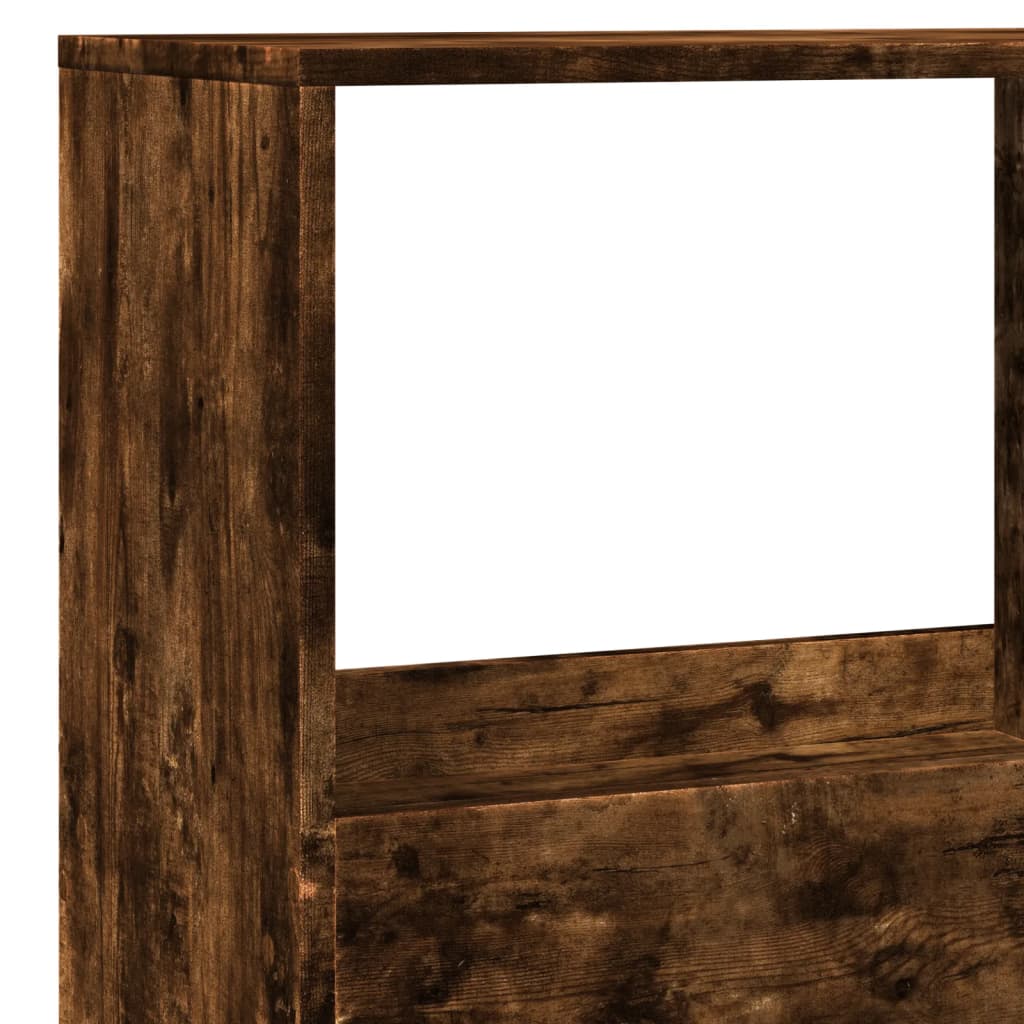 Room Divider Smoked Oak 100x33x155.5 cm Engineered Wood