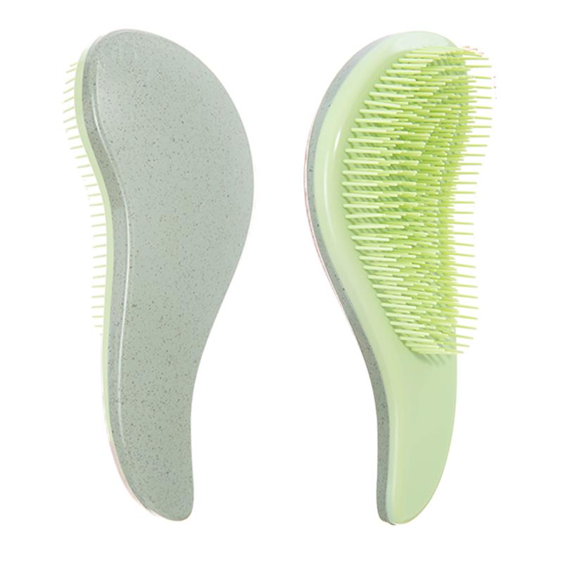 

Magic Detangling Hairbrush Soft Wheat Straw Scalp Massage Comb Anti-static Gentle Grooming Brush Salon Hair Styling Brush зелёный