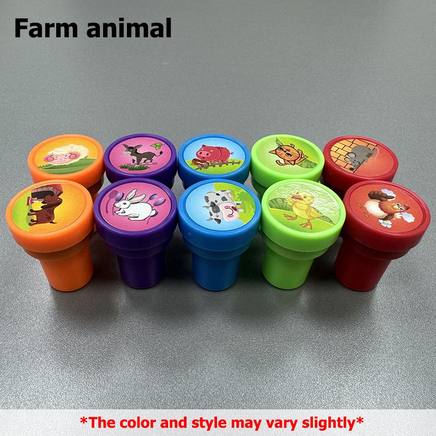 10pcs Cartoon Graffiti Seal Multi Styles Graffiti Tools Student Award Stamp Art Drawing Graffiti Accessories Birthday Party Gift