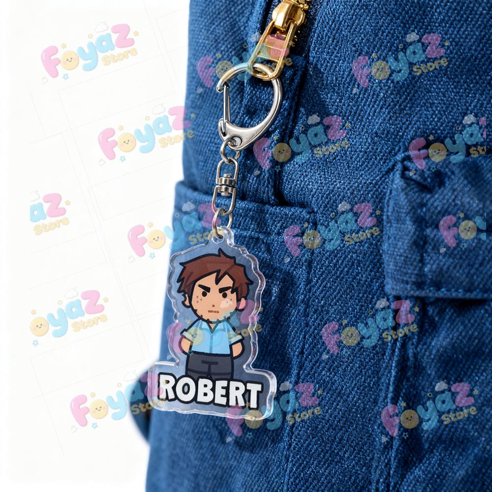 

Fashion DISPATCH Z-Team Chibi Art Keychains for Bag Accessories Video Games Gamer Car Keyring Jewelry Fans Women Friends Gifts