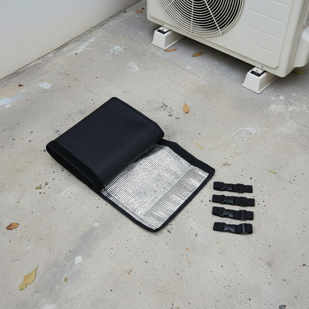 HVAC Kopparrörsisolering Skydd Avgasrörsskydd Väderbeständig 72x10,2 tum Isoleringshylsa Omslag Luftkonditioneringsslang Tillbehör