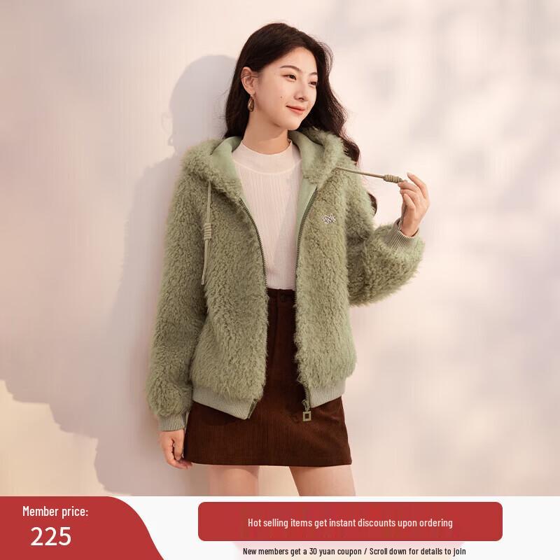 Xiangying Women s Faux Fur Plush Jacket L