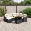 VidaXL Garden Lounge Set with Cushions 8 Pcs, Patio Sofas, Patio Furniture Set, Outdoor Furniture, Black 3275604