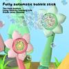 Automatic Bubble Machine Bubble Gun Electric Snowflake Bubble Blower Toy with 80ml Bubble Solution Rechargeable Battery Included for Kids Outdoor Play