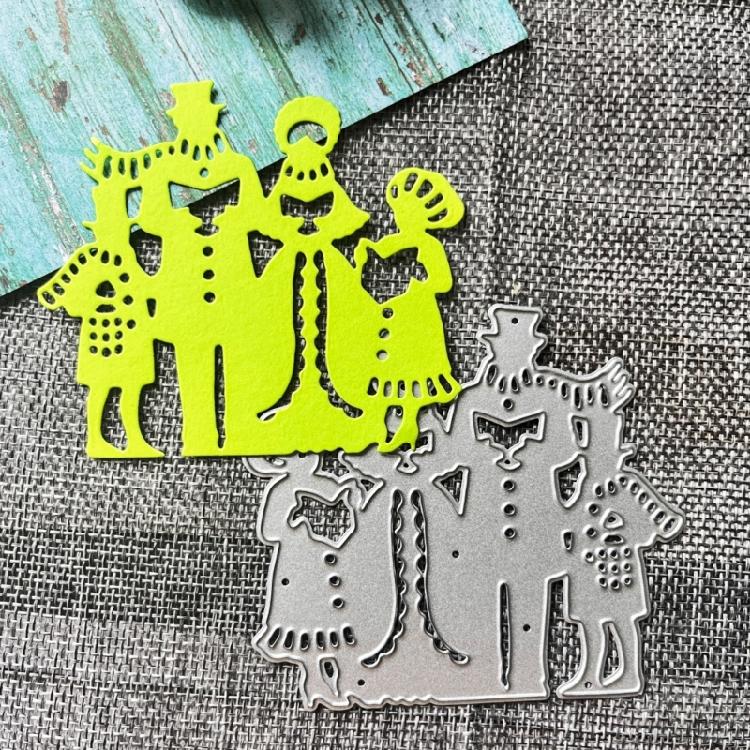 1Set Four Human Metal Cutting Dies DIY Stamps Embossing Scrapbooking Decoration