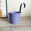 Vaso sospeso a parete, colore brillante, non facile da deformare, fioriere da balcone in ferro, secchio in metallo per balcone