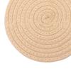 Koppunderlägg Rund Väv av Bomullstråd Handgjord 4,3 tum Isolering Tjock Mångsidig Dryckesunderlägg för