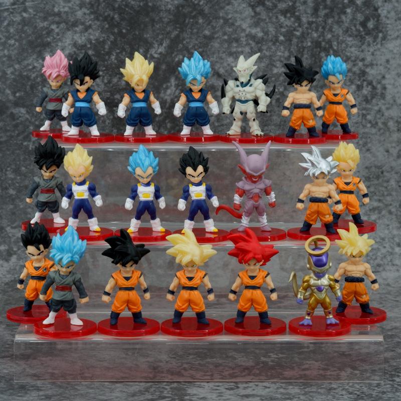 Toys Model 21pcs/lot Dragon Ball Mini Figure Super Saiyan Goku Vegeta Action Figures DBZ Dolls Gifts