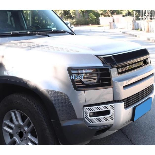 Car Style Front Head Light Cover Lamp Frame Protector Decoration Accessories Exterior Sticker Fit For Land Rover Defender  +