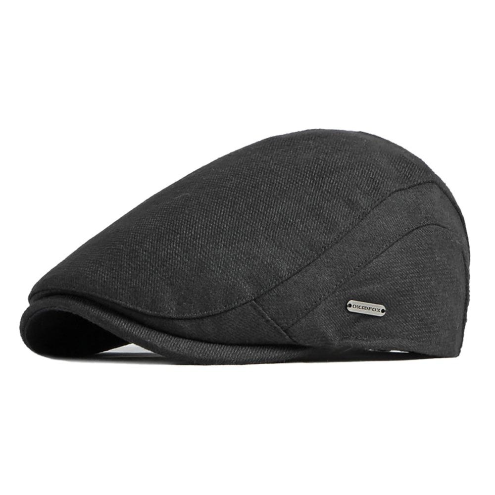 Fashion Winter Beret Hat Thick Warm Casual Newsboy Hat Soft Retro Leisure Visor Cap Men Women