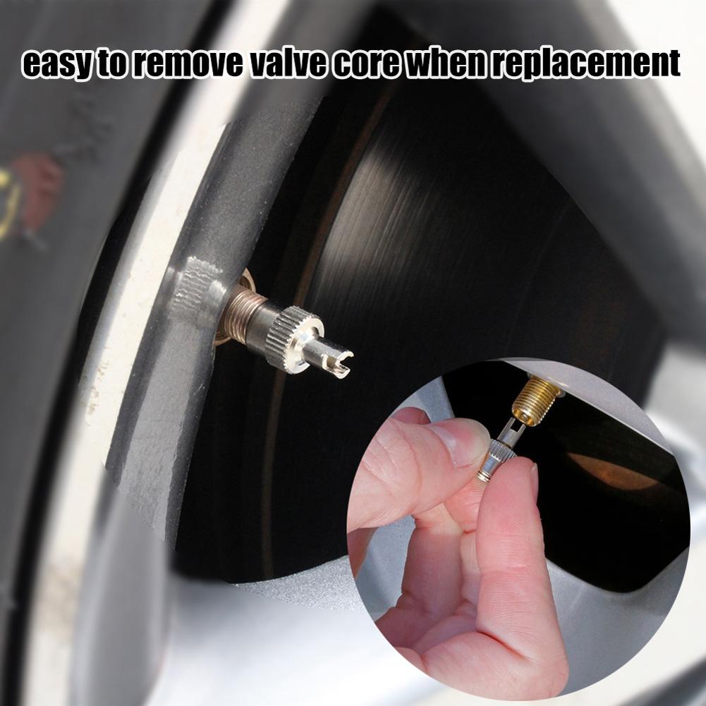 50Pcs Slotted Head Valve Stem Caps Copper Tire Valve Air Dust Cover Stem Caps Universal for Cars SUV Trucks Motorcycle Bicycle