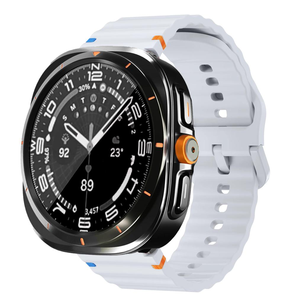 Bracelet+Changer en Boîtier Ultra pour Samsung Galaxy Watch 7 6 40 44mm Mettre à niveau vers Galaxy Watch Ultra 47 Protecteur d'Écran en Verre Trempé