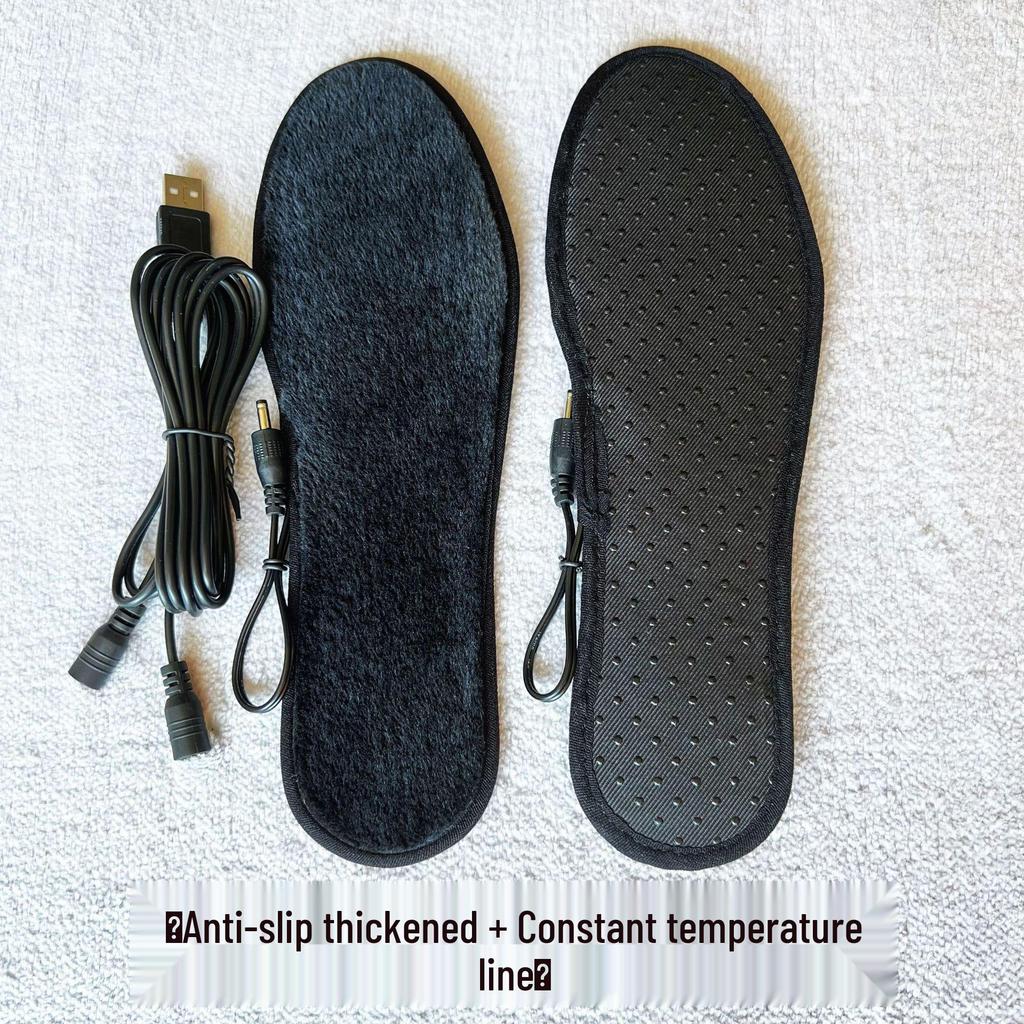 USB Rechargeable Heated Insoles - Electric Foot Warmers for Outdoor Use