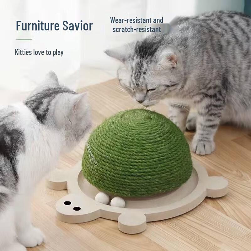 Yunxiaoshi Schildkrötenförmiger Sisal-Kratzbaum für Katzen