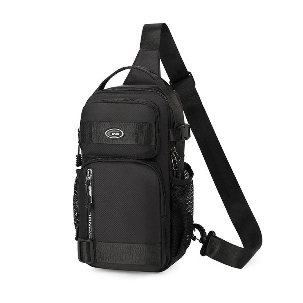 

Oxford Cloth Men Chest Bag Multifunction Shoulder Crossbody Bag Sports Message Bag Running чёрный